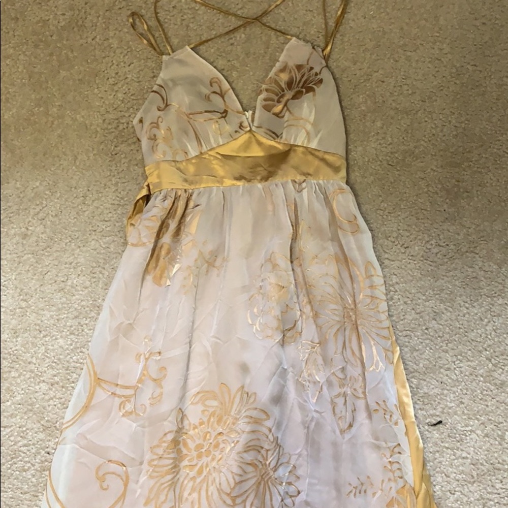 Arden b spaghetti strap crisscross  zipper back